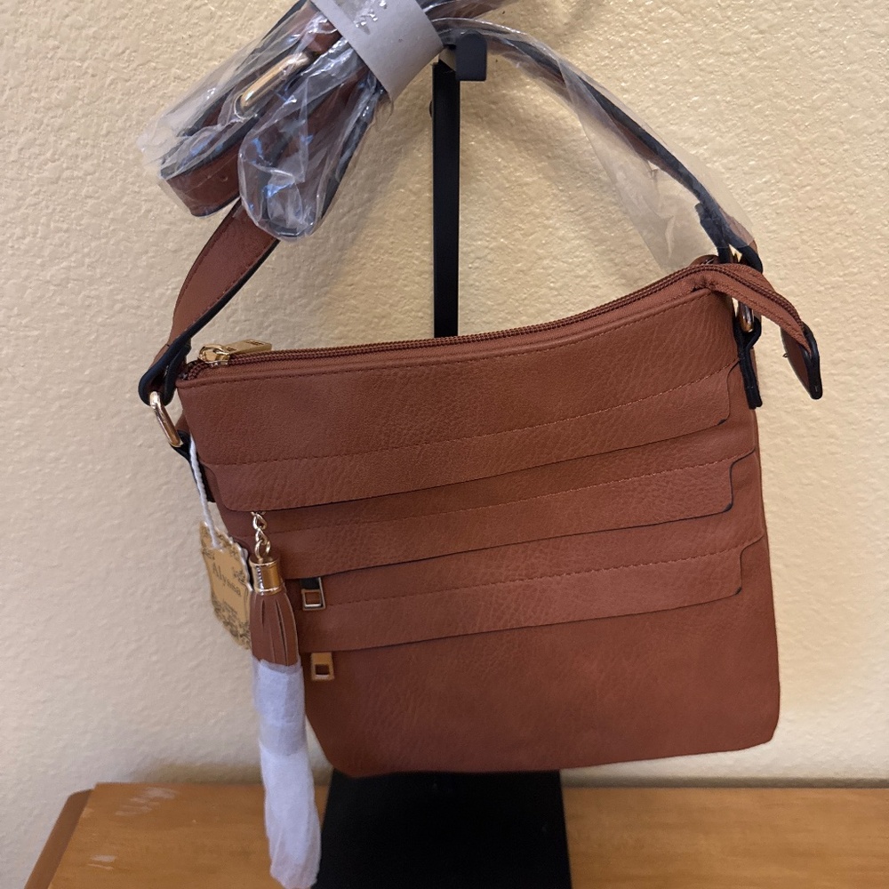 Alyssa Vegan PETA approved leather shoulder bag